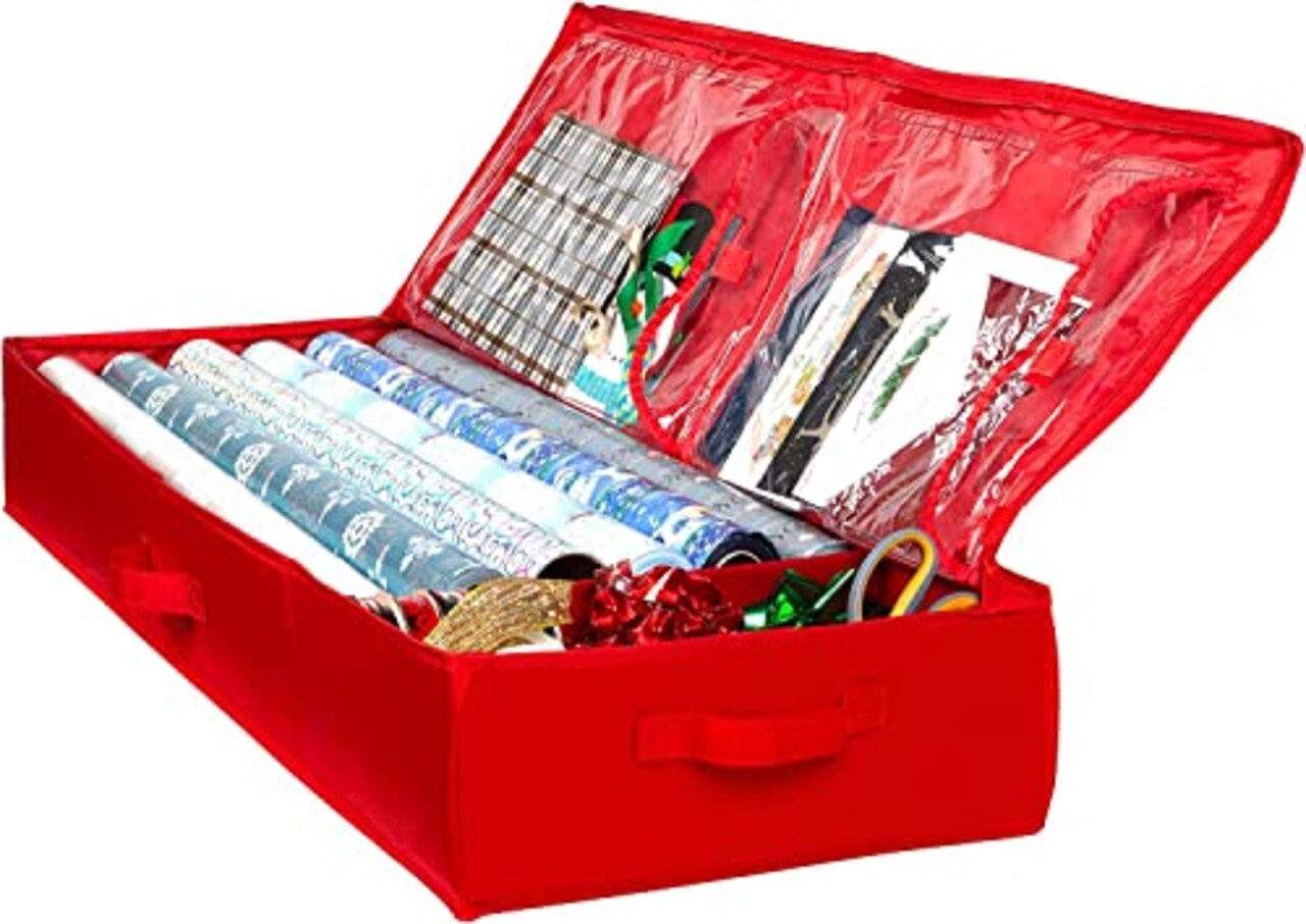 Wrapping paper storage container deals